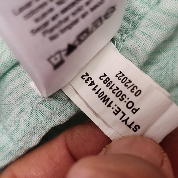 VINYARD VINES Men's Button-down Collared Shirt Light Green Leaf Pattern Linen M - Picture 8 of 8